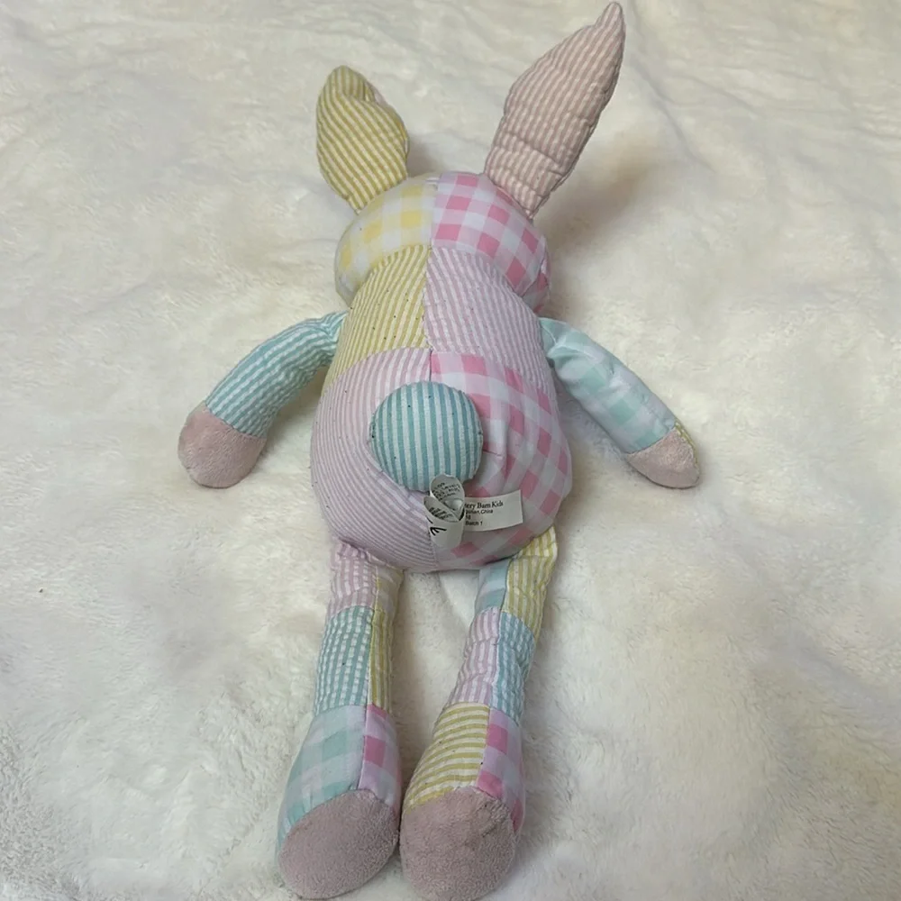 Pottery Barn Kids Plush Stuffed Patchwork Bunny Rabbit 16
